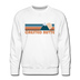 Premium Crested Butte, Colorado Sweatshirt - Retro Mountain Premium Men's Crested Butte Sweatshirt - white