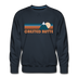 Premium Crested Butte, Colorado Sweatshirt - Retro Mountain Premium Men's Crested Butte Sweatshirt - navy