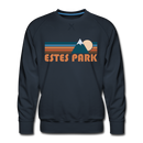 Premium Estes Park, Colorado Sweatshirt - Retro Mountain Premium Men's Estes Park Sweatshirt - navy