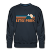 Premium Estes Park, Colorado Sweatshirt - Retro Mountain Premium Men's Estes Park Sweatshirt - navy