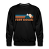 Premium Fort Collins, Colorado Sweatshirt - Retro Mountain Premium Men's Fort Collins Sweatshirt - black