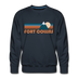 Premium Fort Collins, Colorado Sweatshirt - Retro Mountain Premium Men's Fort Collins Sweatshirt - navy