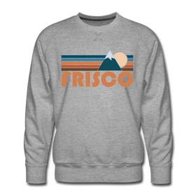 Premium Frisco, Colorado Sweatshirt - Retro Mountain Premium Men's Frisco Sweatshirt - heather grey