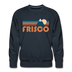 Premium Frisco, Colorado Sweatshirt - Retro Mountain Premium Men's Frisco Sweatshirt - navy