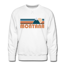 Premium Montana Sweatshirt - Retro Mountain Premium Men's Montana Sweatshirt - white