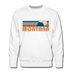Premium Montana Sweatshirt - Retro Mountain Premium Men's Montana Sweatshirt - white