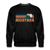 Premium Montana Sweatshirt - Retro Mountain Premium Men's Montana Sweatshirt - black