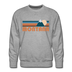 Premium Montana Sweatshirt - Retro Mountain Premium Men's Montana Sweatshirt - heather grey