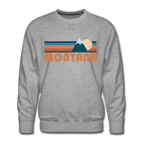 Premium Montana Sweatshirt - Retro Mountain Premium Men's Montana Sweatshirt