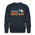 Premium Montana Sweatshirt - Retro Mountain Premium Men's Montana Sweatshirt - navy