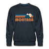 Premium Montana Sweatshirt - Retro Mountain Premium Men's Montana Sweatshirt - navy