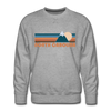 Premium North Carolina Sweatshirt - Retro Mountain Premium Men's North Carolina Sweatshirt - heather grey