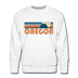 Premium Oregon Sweatshirt - Retro Mountain Premium Men's Oregon Sweatshirt - white