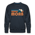 Premium Moab, Utah Sweatshirt - Retro Mountain Premium Men's Moab Sweatshirt - navy