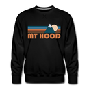 Premium Mount Hood, Oregon Sweatshirt - Retro Mountain Premium Men's Mount Hood Sweatshirt - black