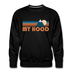 Premium Mount Hood, Oregon Sweatshirt - Retro Mountain Premium Men's Mount Hood Sweatshirt - black