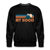Premium Mount Hood, Oregon Sweatshirt - Retro Mountain Premium Men's Mount Hood Sweatshirt - black