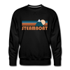 Premium Steamboat, Colorado Sweatshirt - Retro Mountain Premium Men's Steamboat Sweatshirt - black