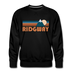 Premium Ridgway, Colorado Sweatshirt - Retro Mountain Premium Men's Ridgway Sweatshirt - black