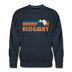 Premium Ridgway, Colorado Sweatshirt - Retro Mountain Premium Men's Ridgway Sweatshirt - navy