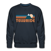 Premium Telluride, Colorado Sweatshirt - Retro Mountain Premium Men's Telluride Sweatshirt - navy