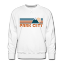 Premium Park City, Utah Sweatshirt - Retro Mountain Premium Men's Park City Sweatshirt - white