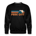 Premium Park City, Utah Sweatshirt - Retro Mountain Premium Men's Park City Sweatshirt - black