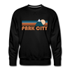 Premium Park City, Utah Sweatshirt - Retro Mountain Premium Men's Park City Sweatshirt - black