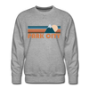 Premium Park City, Utah Sweatshirt - Retro Mountain Premium Men's Park City Sweatshirt - heather grey