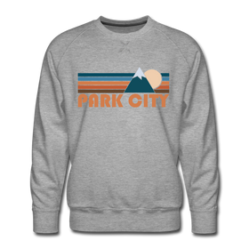Premium Park City, Utah Sweatshirt - Retro Mountain Premium Men's Park City Sweatshirt