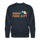 Premium Park City, Utah Sweatshirt - Retro Mountain Premium Men's Park City Sweatshirt - navy