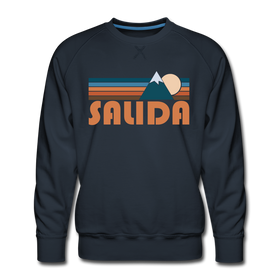 Premium Salida, Colorado Sweatshirt - Retro Mountain Premium Men's Salida Sweatshirt - navy