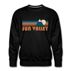 Premium Sun Valley, Idaho Sweatshirt - Retro Mountain Premium Men's Sun Valley Sweatshirt - black