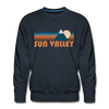 Premium Sun Valley, Idaho Sweatshirt - Retro Mountain Premium Men's Sun Valley Sweatshirt - navy