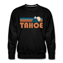 Premium Tahoe, California Sweatshirt - Retro Mountain Premium Men's Tahoe Sweatshirt - black