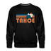 Premium Tahoe, California Sweatshirt - Retro Mountain Premium Men's Tahoe Sweatshirt - black
