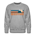 Premium Whistler, Canada Sweatshirt - Retro Mountain Premium Men's Whistler Sweatshirt - heather grey