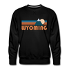 Premium Wyoming Sweatshirt - Retro Mountain Premium Men's Wyoming Sweatshirt