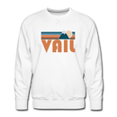 Premium Vail, Colorado Sweatshirt - Retro Mountain Premium Men's Vail Sweatshirt - white