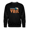 Premium Vail, Colorado Sweatshirt - Retro Mountain Premium Men's Vail Sweatshirt - black