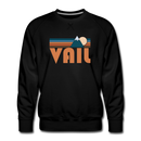 Premium Vail, Colorado Sweatshirt - Retro Mountain Premium Men's Vail Sweatshirt - black
