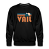 Premium Vail, Colorado Sweatshirt - Retro Mountain Premium Men's Vail Sweatshirt - black