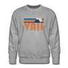 Premium Vail, Colorado Sweatshirt - Retro Mountain Premium Men's Vail Sweatshirt - heather grey