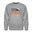 Premium Vail, Colorado Sweatshirt - Retro Mountain Premium Men's Vail Sweatshirt - heather grey
