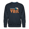 Premium Vail, Colorado Sweatshirt - Retro Mountain Premium Men's Vail Sweatshirt - navy