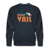 Premium Vail, Colorado Sweatshirt - Retro Mountain Premium Men's Vail Sweatshirt - navy
