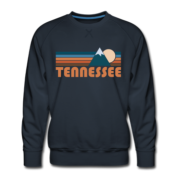 Premium Tennessee Sweatshirt - Retro Mountain Premium Men's Tennessee Sweatshirt - navy