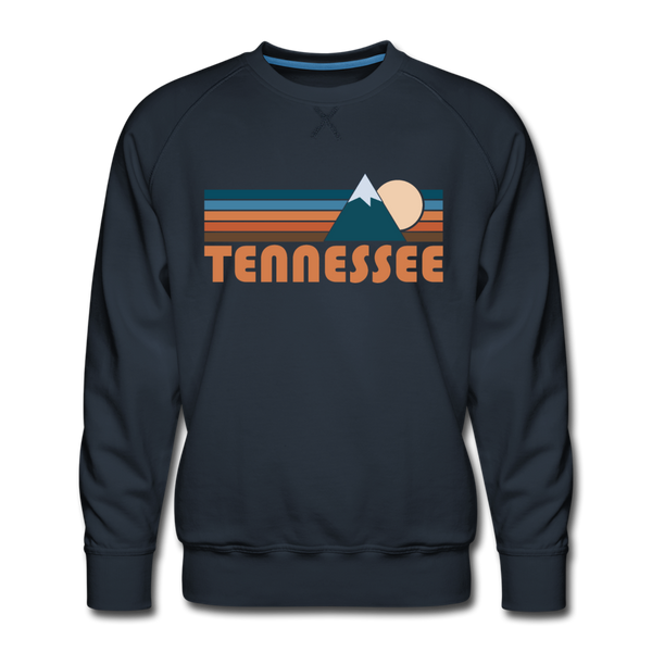Premium Tennessee Sweatshirt - Retro Mountain Premium Men's Tennessee Sweatshirt - navy
