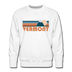 Premium Vermont Sweatshirt - Retro Mountain Premium Men's Vermont Sweatshirt - white