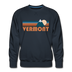 Premium Vermont Sweatshirt - Retro Mountain Premium Men's Vermont Sweatshirt - navy